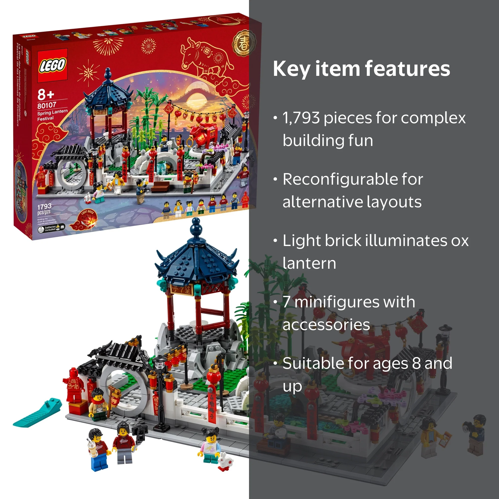 LEGO Spring Lantern Festival 80107 Lunar New Year Toy for Kids 