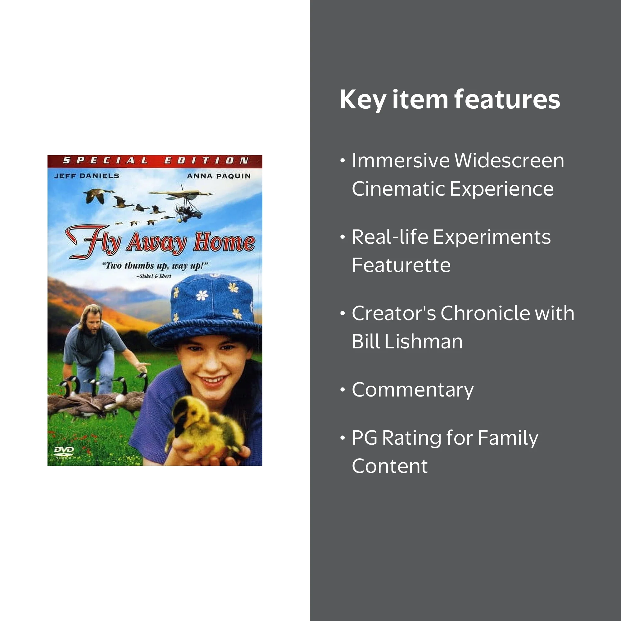 Fly Away Home - Family Adventure Movie DVD - Walmart.com