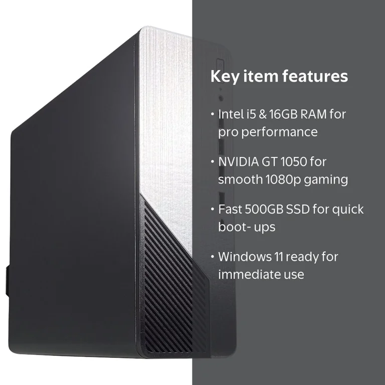 Dell RGB Gaming Desktop, Intel Core i5, 16GB RAM, 500GB SSD