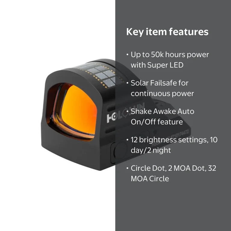 Holosun, Open Reflex Red Dot Sight, HS507C X2 with Lock Mode