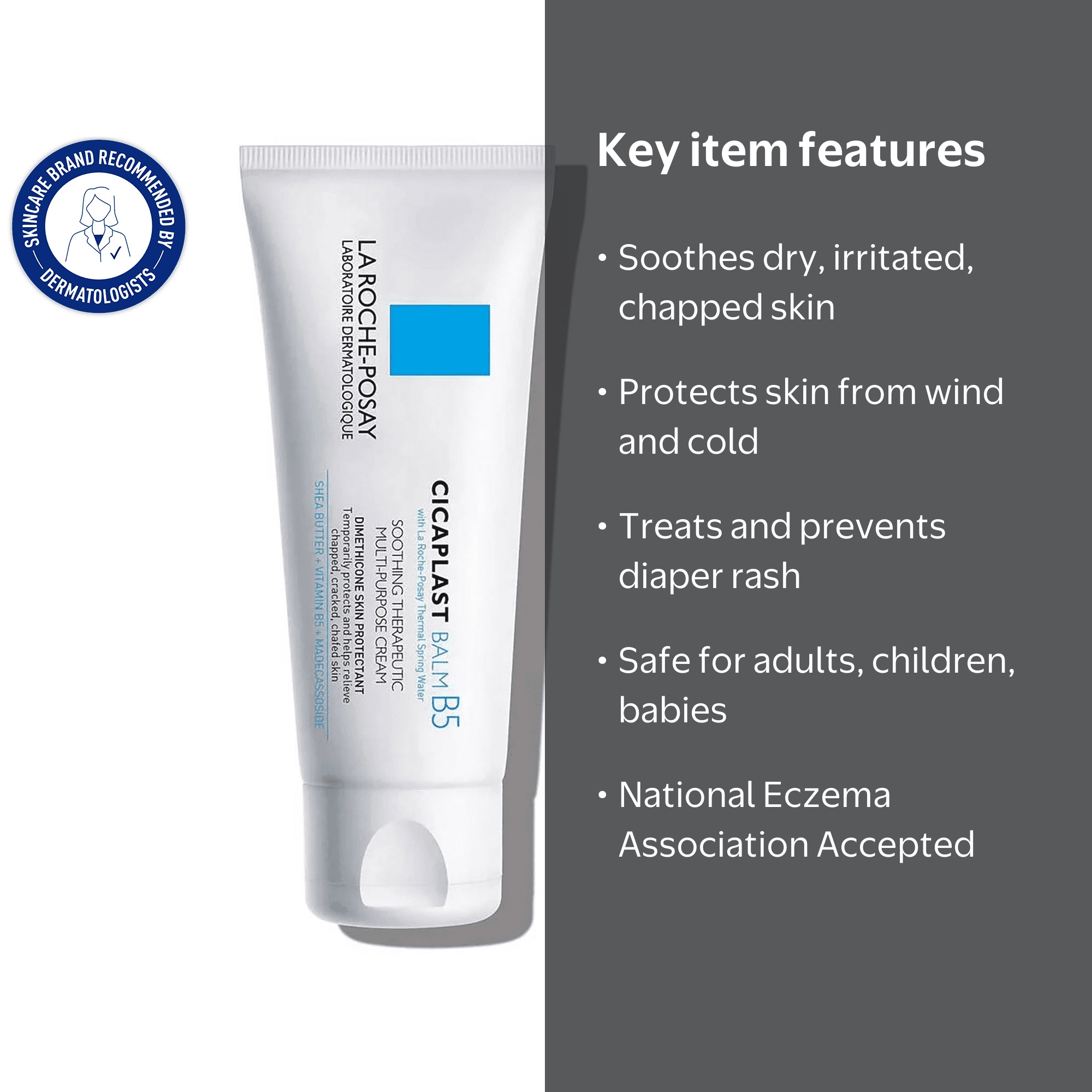 La Roche-Posay Cicaplast B5 Moisturizer, Repair Cream for