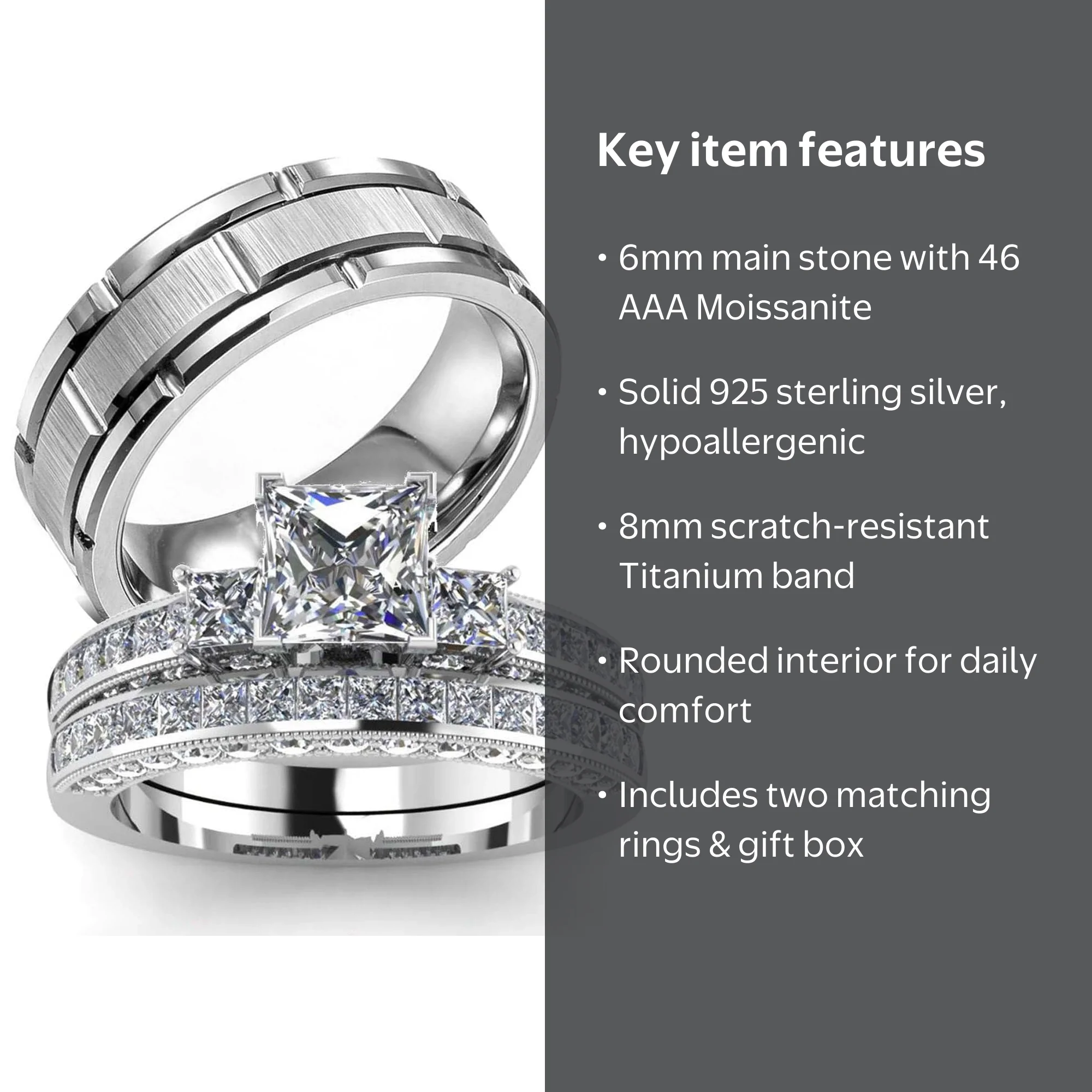 Walmart Wedding Ring Sets for Couples, His and Hers, Women's