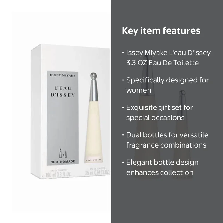 L'eau d' Issey by Issey Miyake 2 Piece Gift Set: 3.3 oz Eau de