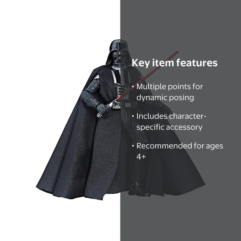 Star Wars, The Black Series Darth Vader, 6 inch, Black - Walmart.com