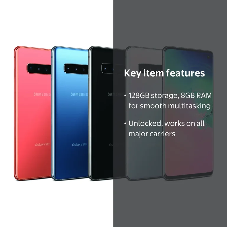 Samsung GALAXY S10 128GB 512GB SM-G973U1 All Colors - Unlocked