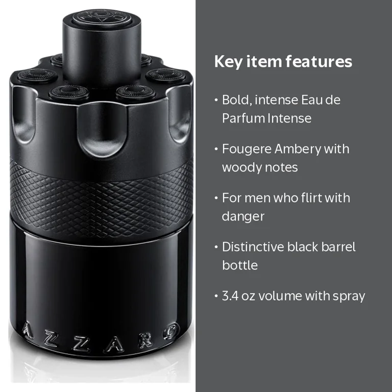 香水(男性用) Azzaro The Most Wanted Intense 100ml Azzaro The Most Wanted Intense Men's Eau de Parfum Cologne, 3.4 oz