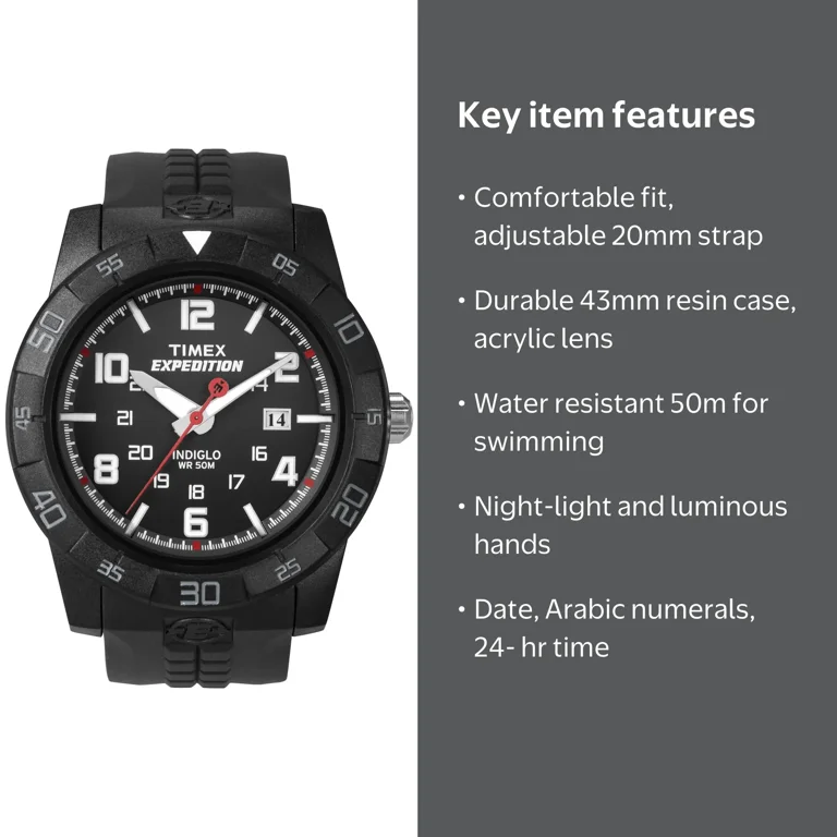 Timex Men's Expedition Rugged Core Analog 43mm Outdoor Watch