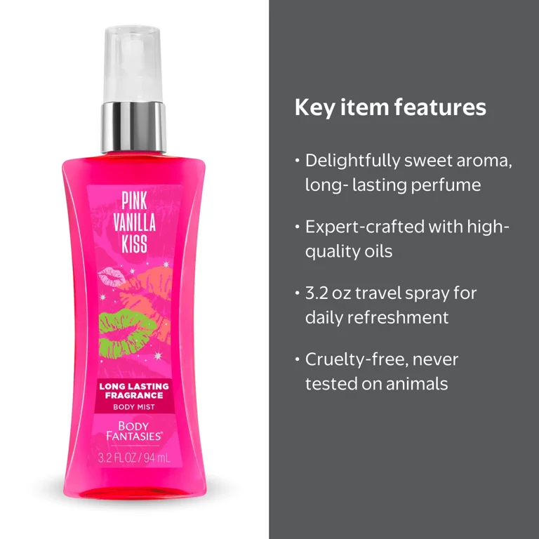Body Fantasies Signature Pink Vanilla Kiss Fantasy Fragrance Body
