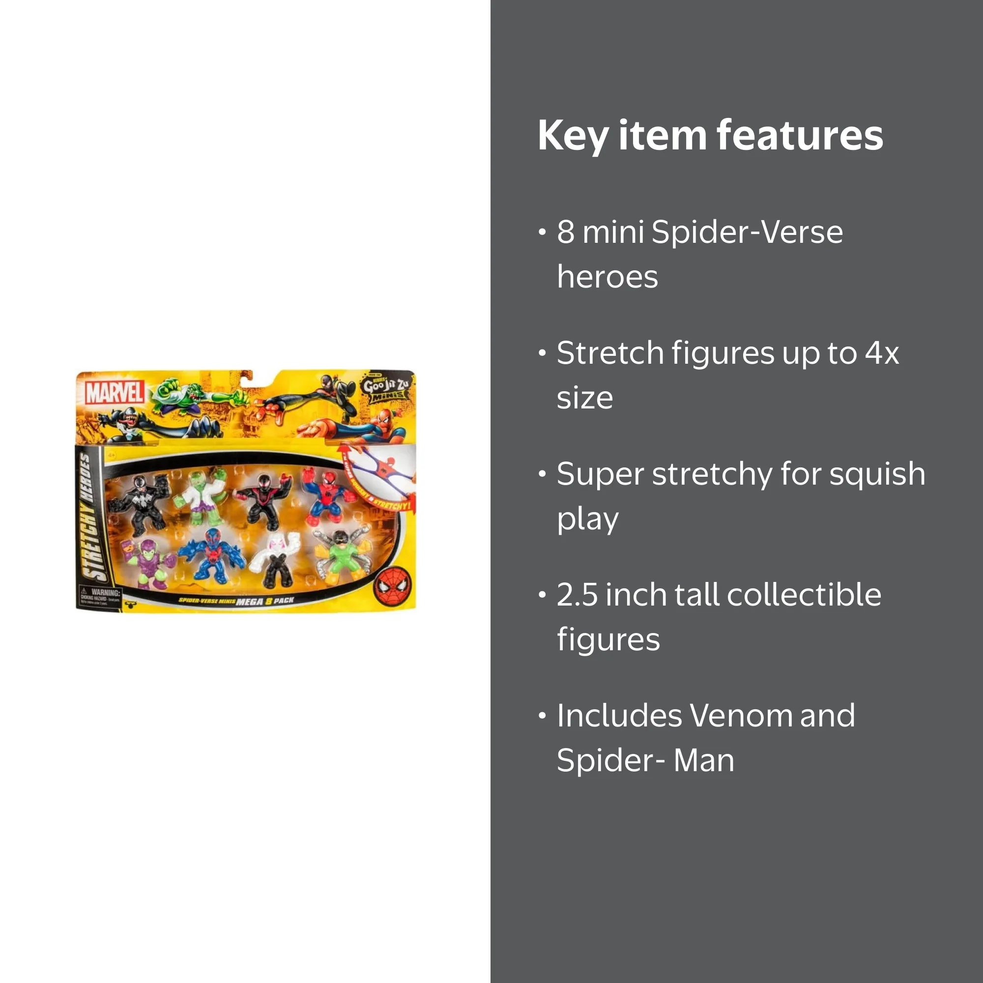 Heroes of Goo Jit Zu Marvel Spider-Verse Action Figure Minis Mega