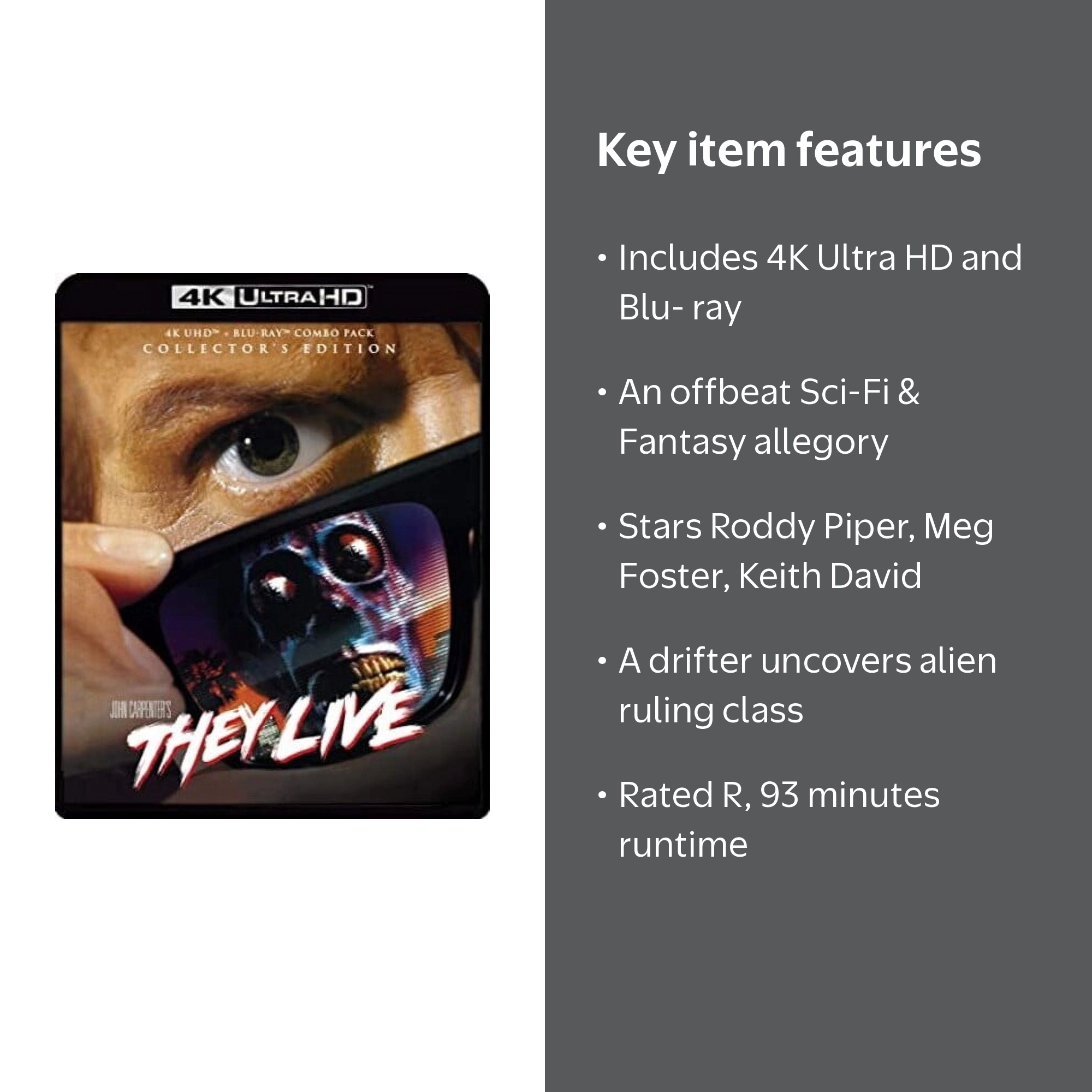 They Live (4K Ultra HD + Blu-ray), Scream Factory, Sci-Fi