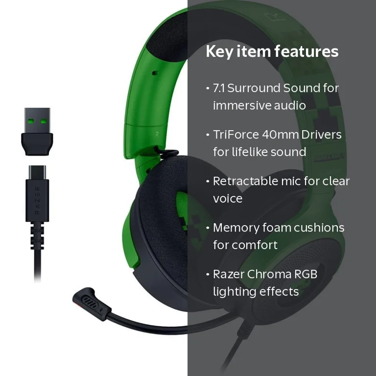 Razer Kraken V4 X - Minecraft Edition - Walmart.com