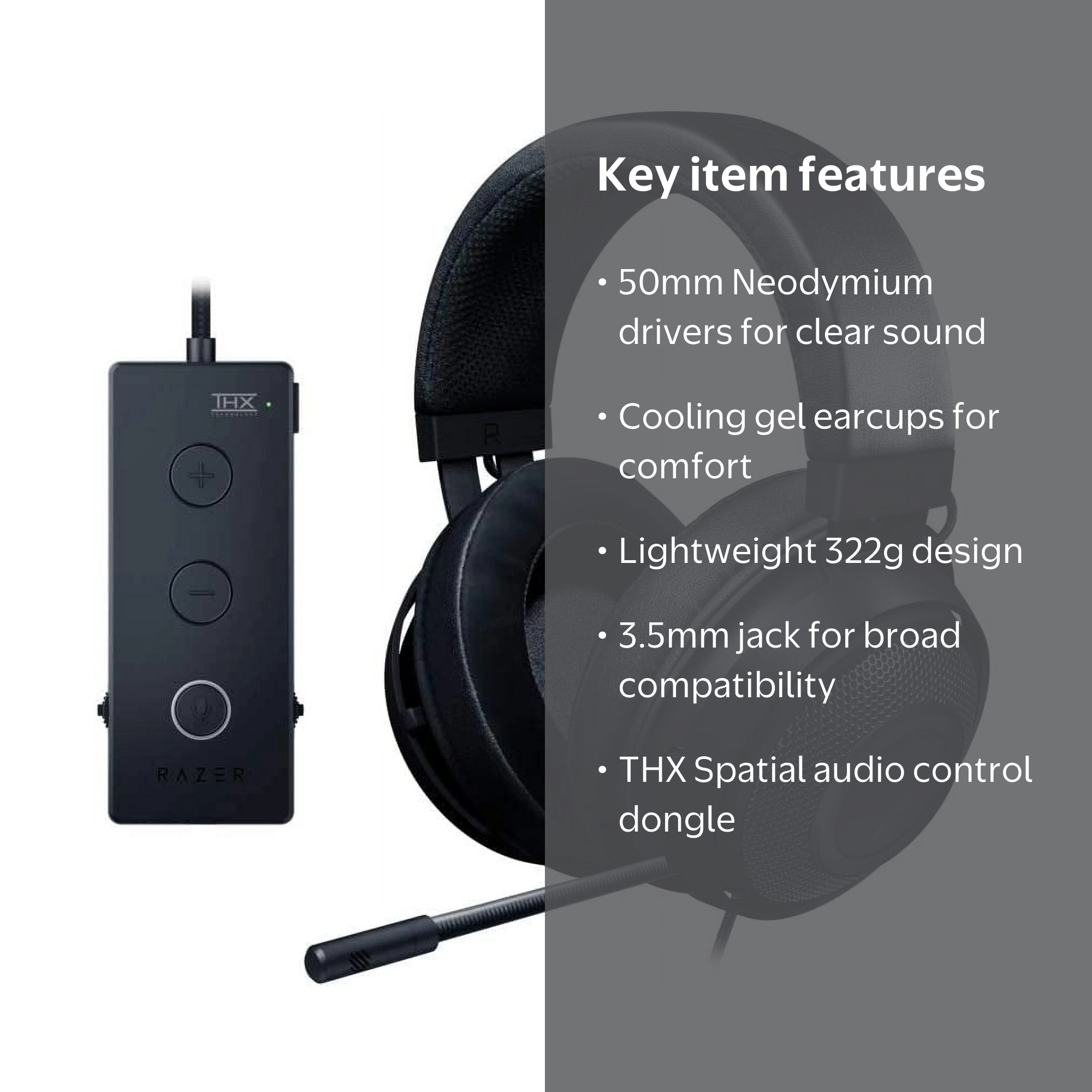 Razer Kraken Tournament Edition Wired PC Gaming Headset - THX