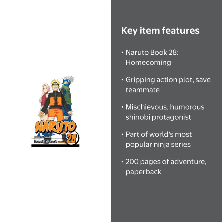 Naruto Naruto, Vol. 28: Homecoming, Book 28, (Paperback) - Walmart.com