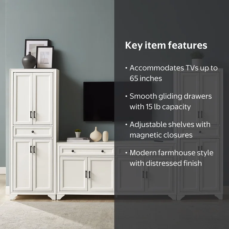 Crosley Furniture Tara 3PC Entertainment Center/Sideboard with
