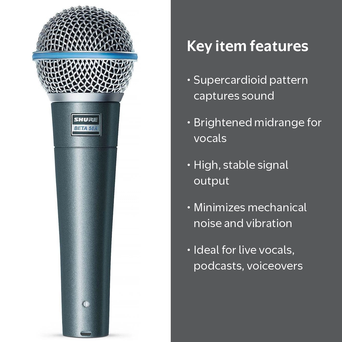 DTM・DAW SHURE BETA58A Shure BETA 58A Vocal Microphone