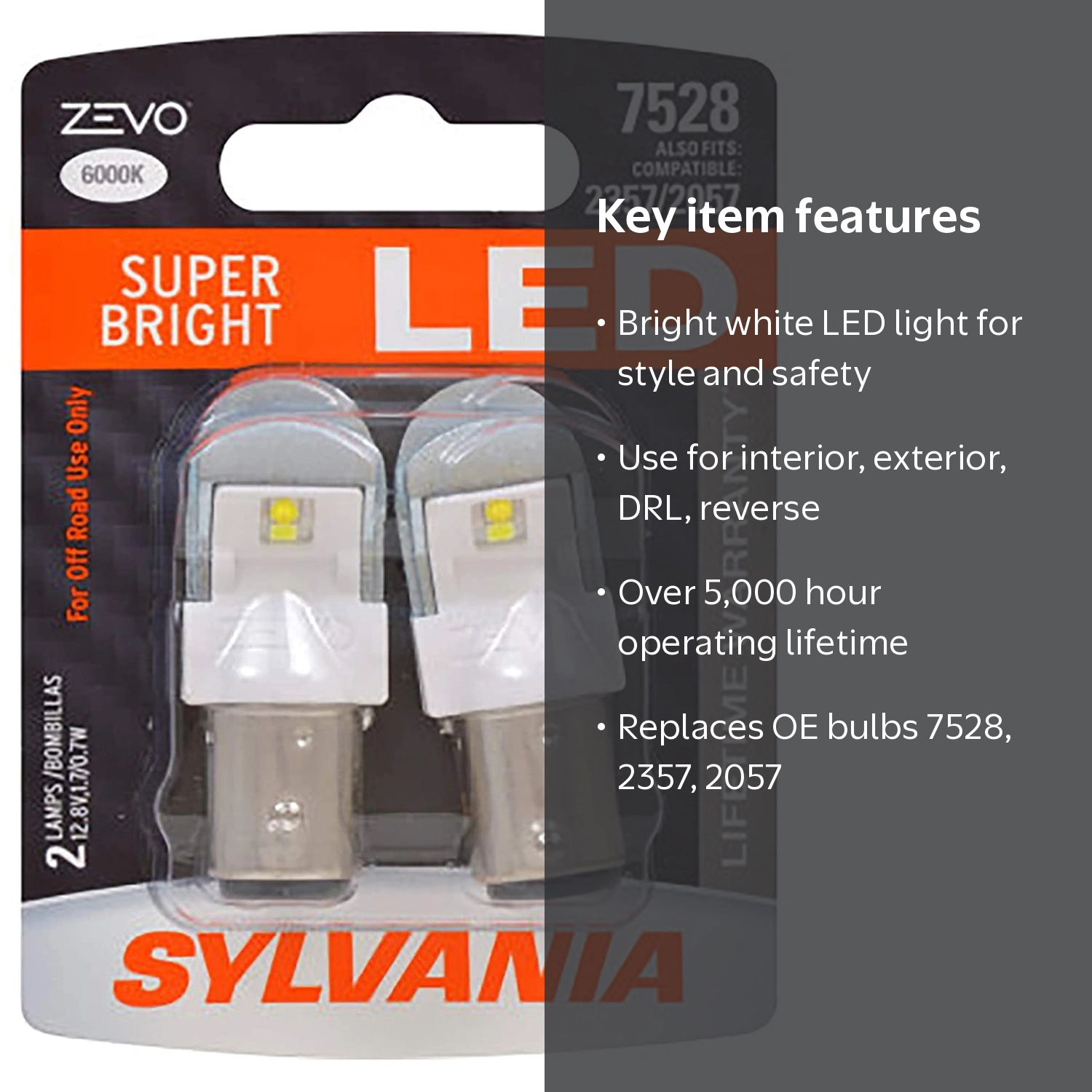Sylvania, LED Interior Exterior Mini Light Bulb, 7528, Bright