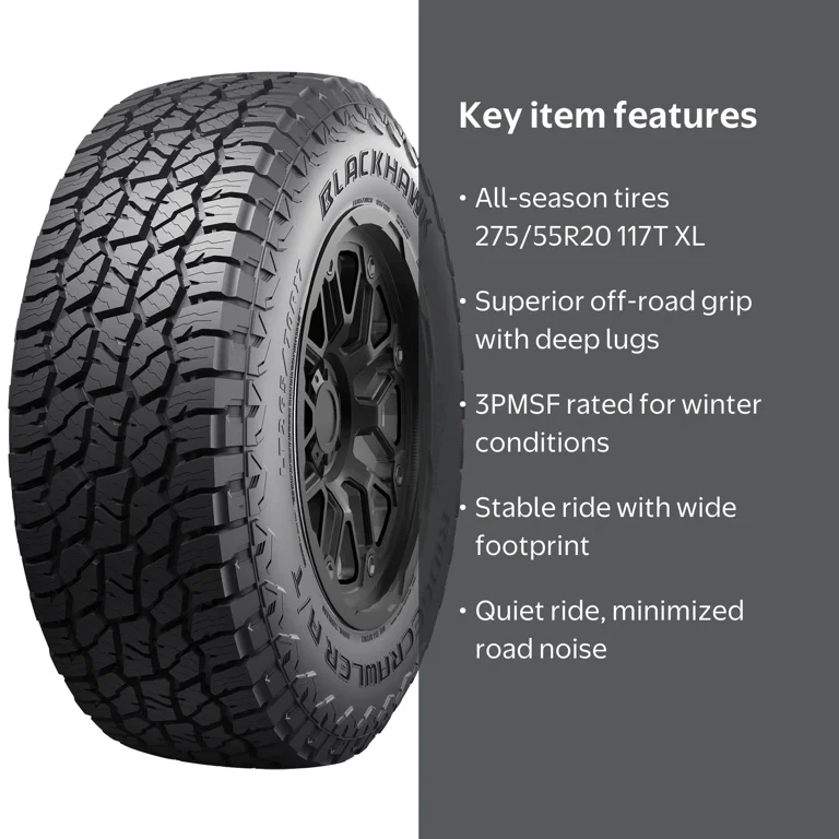 BLACK HILL B2-8 ガスタットタイプ　レア！ BlackHawk Ridgecrawler A/T All Terrain 275/55R20 117T XL Light