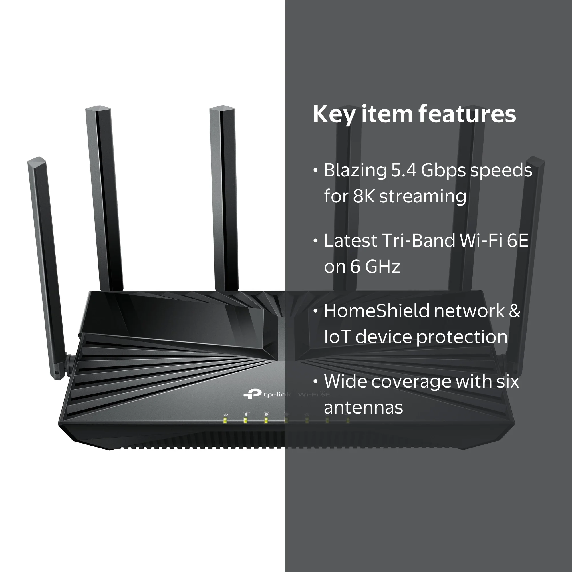TP-Link Tri-Band 5.4 Gbps Wi-Fi 6E Network Router - Archer AXE5400