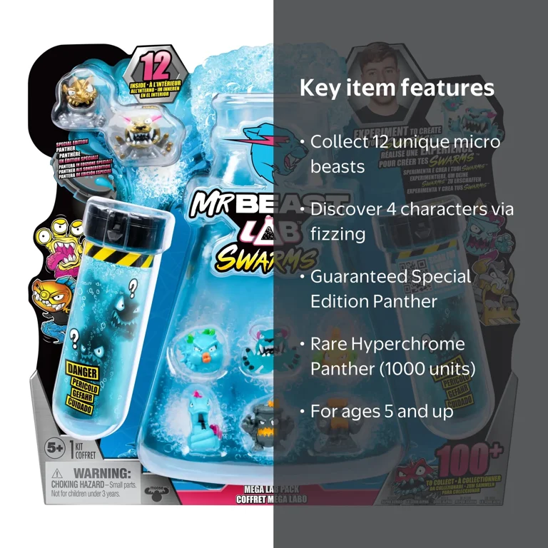 MrBeast Lab Swarms Lab 12 Pack, 1 Inch MrBeast Themed Swarms