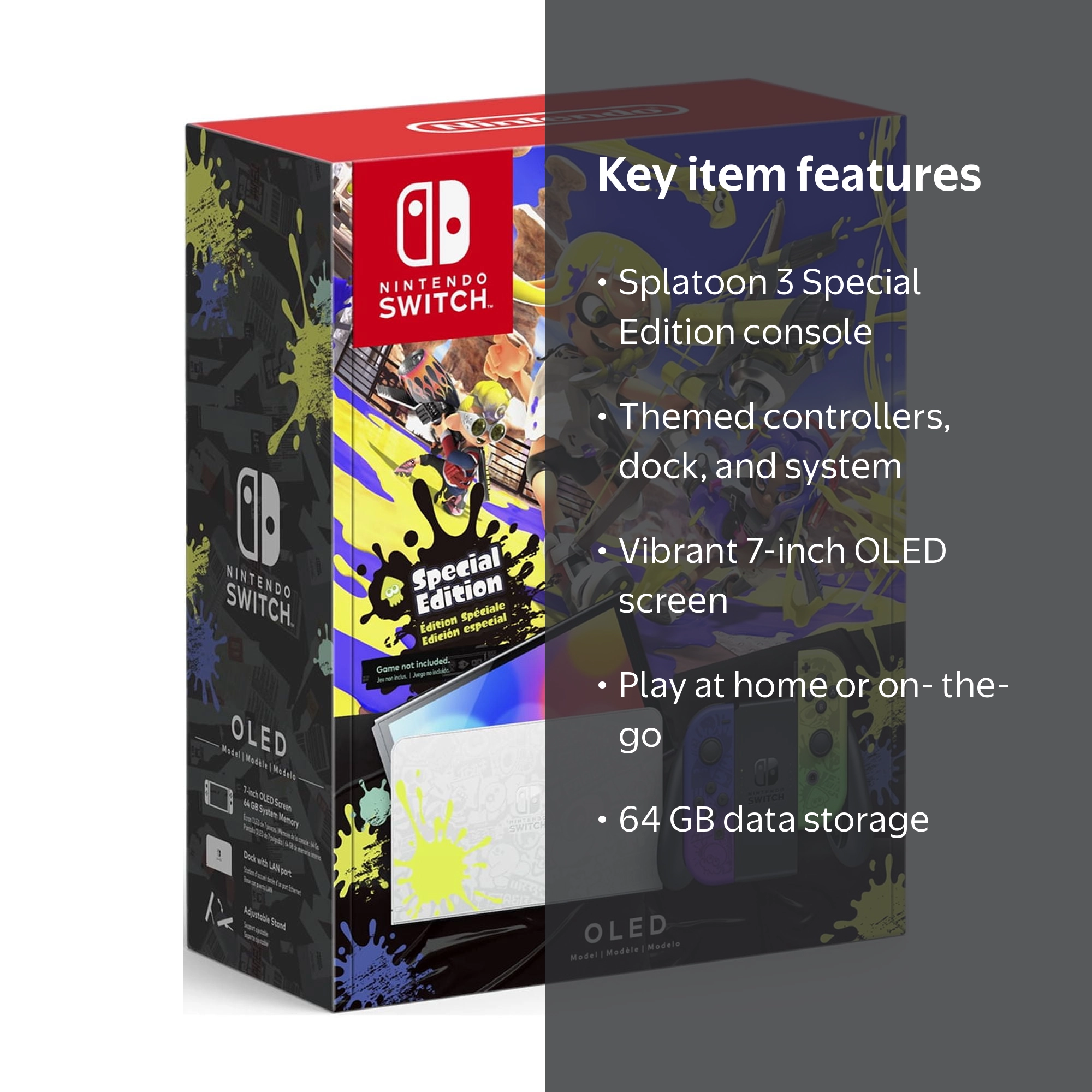 Nintendo Switch OLED Model - Splatoon 3 Special Edition Video Game