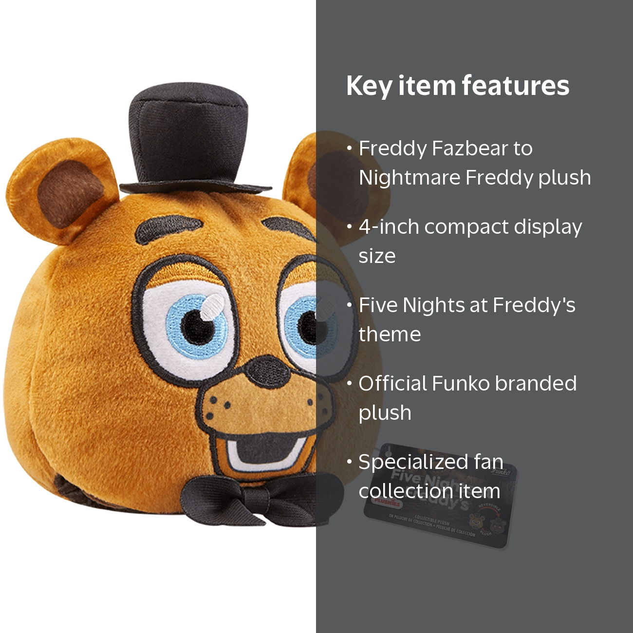 Funko, Plush: Five Nights at Freddy's Reversible Heads - 4-inch