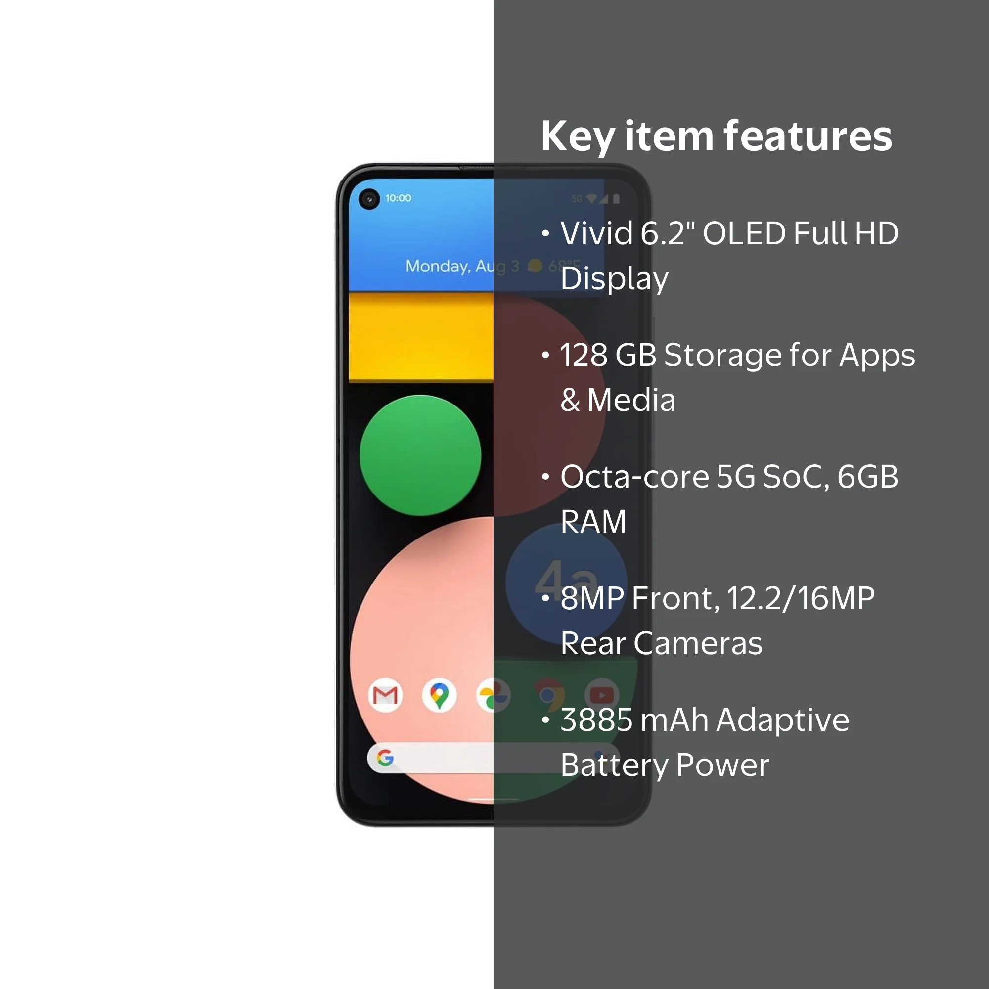 Google Pixel 4a 5G - 6GB RAM, 128GB, 6.2