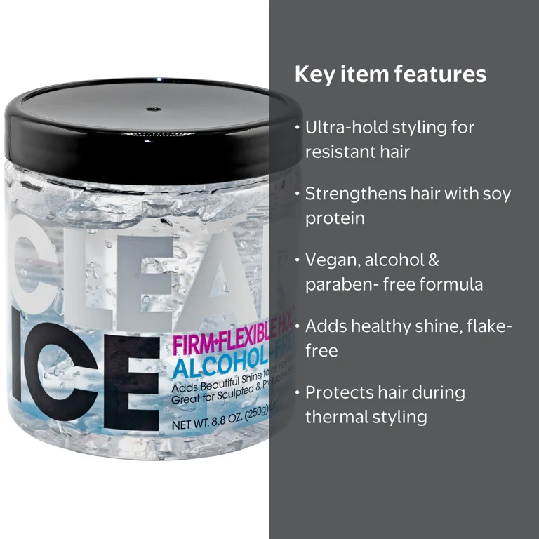 Ampro, Clear Ice Ultra Hold Protein Styling Gel 8.8 oz