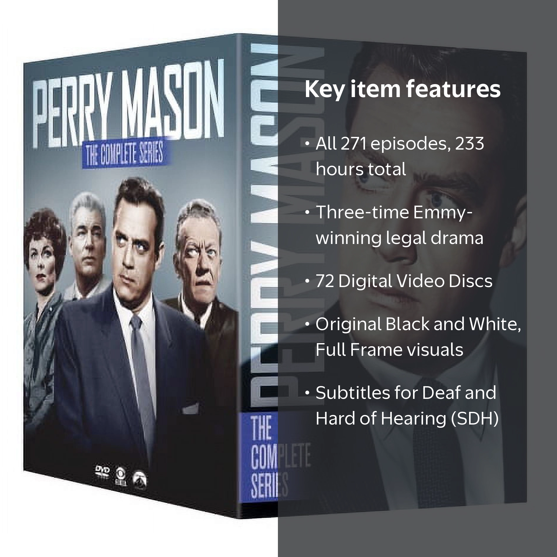 Paramount Perry Mason: The Complete Series 72 DVDs, Full Frame