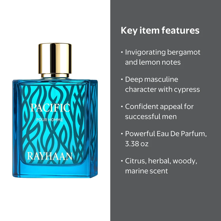 Rayhaan Pacific Eau De Parfum, 3.38 oz, Perfume for Men - Walmart.com