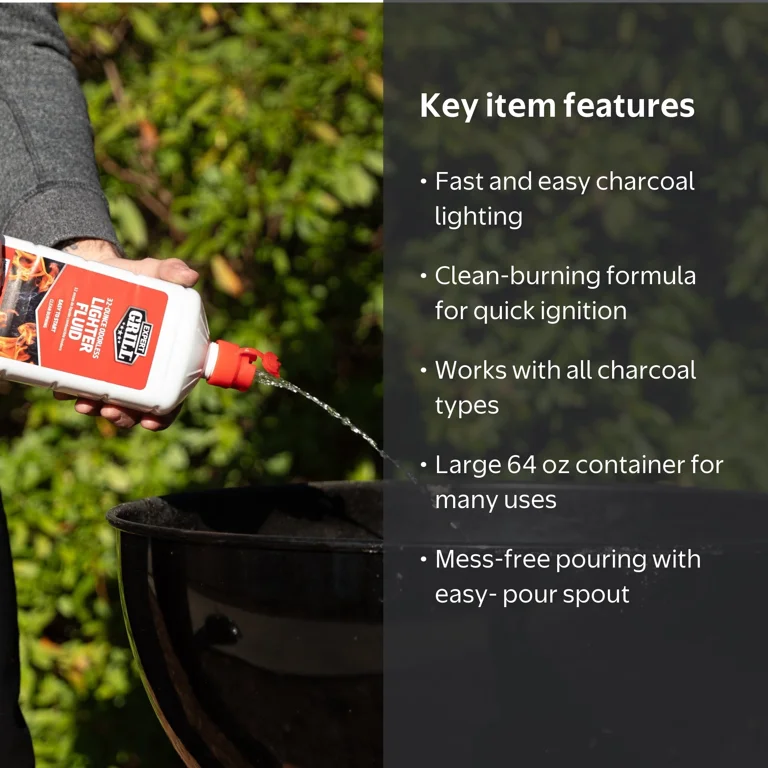 Expert Grill Charcoal Lighter Fluid 64 Oz Odorless Fast Lighting