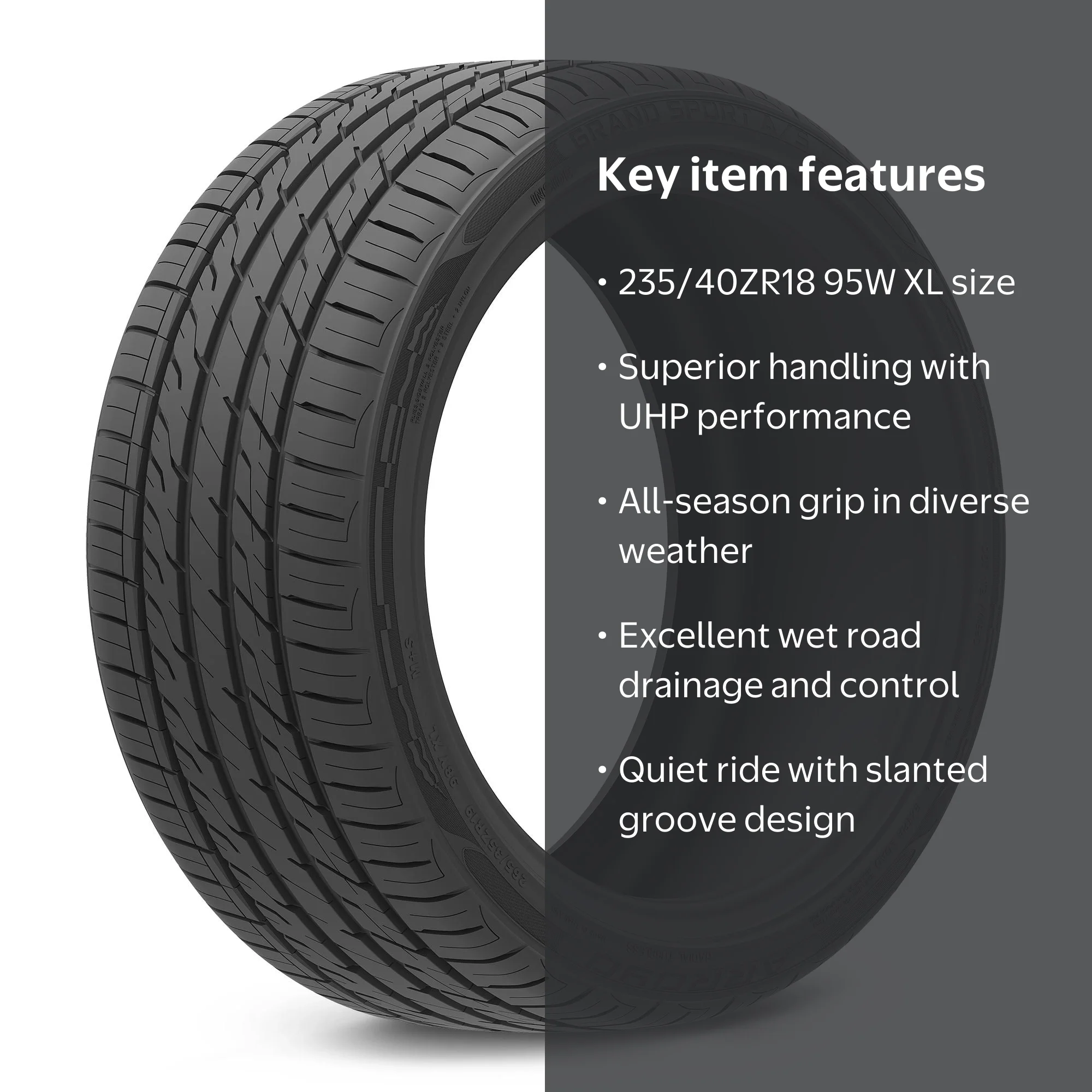 Arroyo, Passenger Tire, All Season, 235/40ZR18, XL - Walmart.com