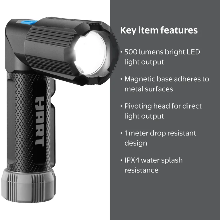 500 lumens led pivoting rechargeable flashlight HAUTMEC Flashlights High Super Bright Magnetic Waterproof Mini Flashlight 3 Modes Handheld Small Swivel Flashlights Powerful for Camping, Outdoor, Hiking Each flashlight comes with a USB charging cable and an attached clip 500 Lumens Led Milwaukee Usb