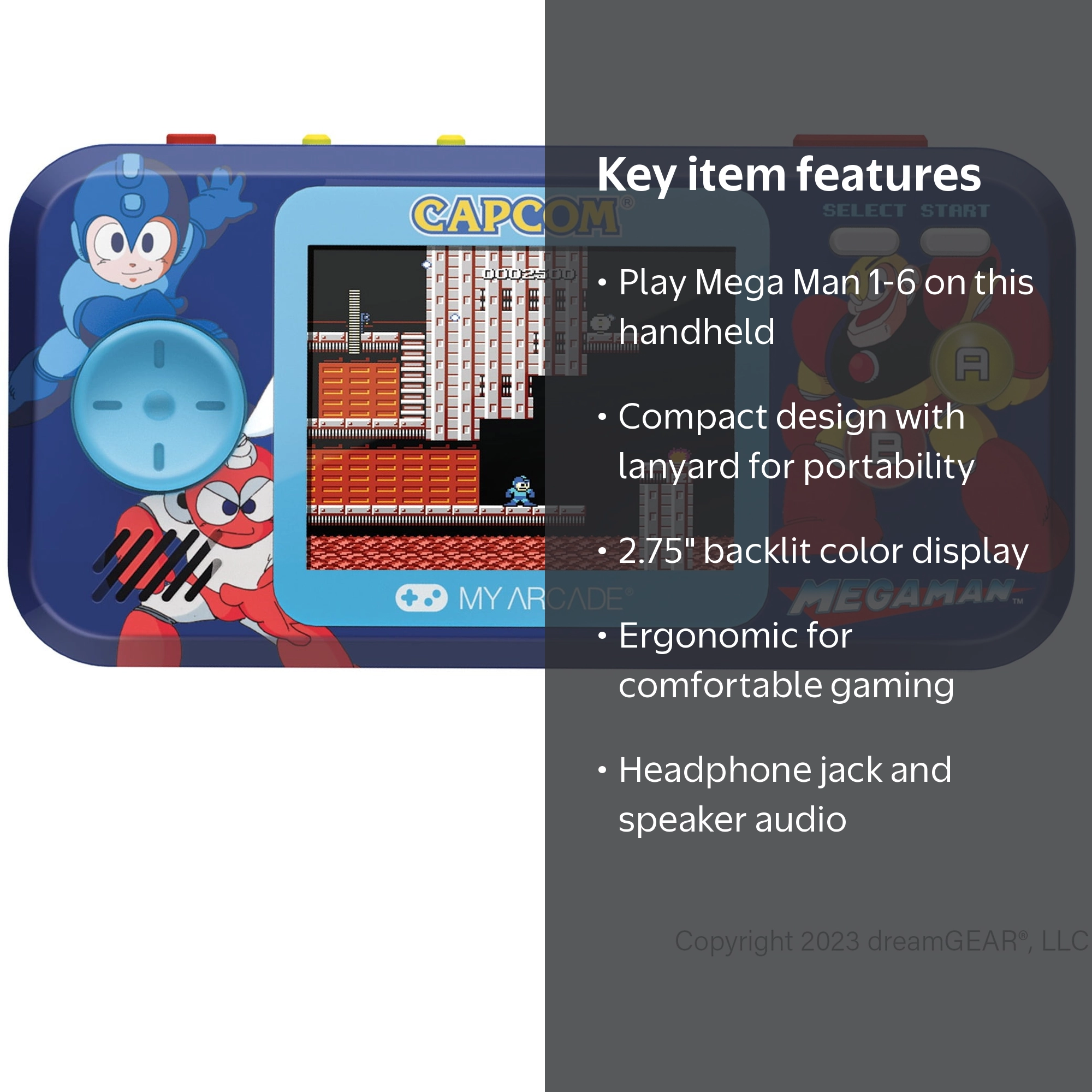 My Arcade - Mega Man Pocket Player Pro Handheld Gaming System, 6