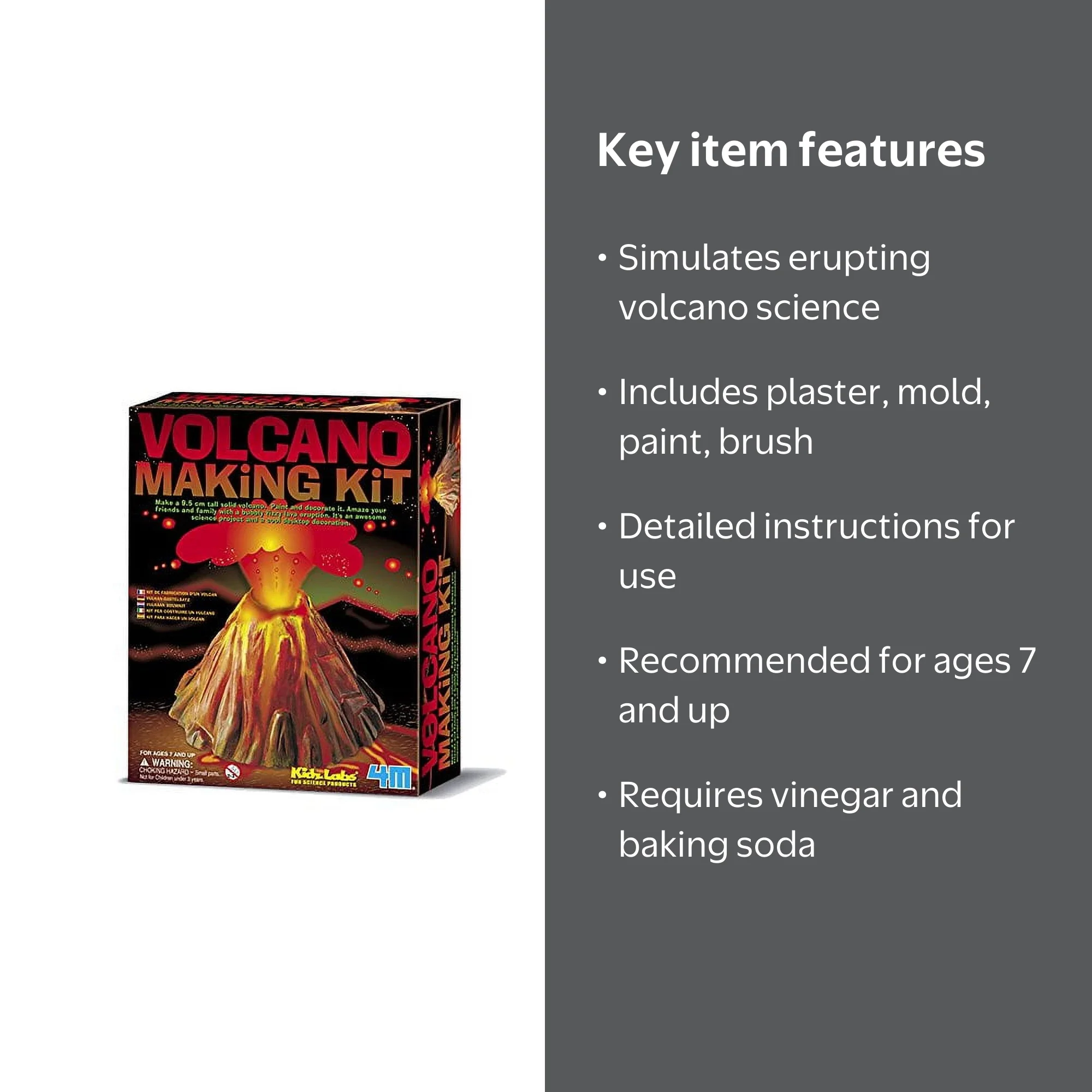 4M Science Kids Volcano Making Kit - Experiment Toy Lab - Walmart.com
