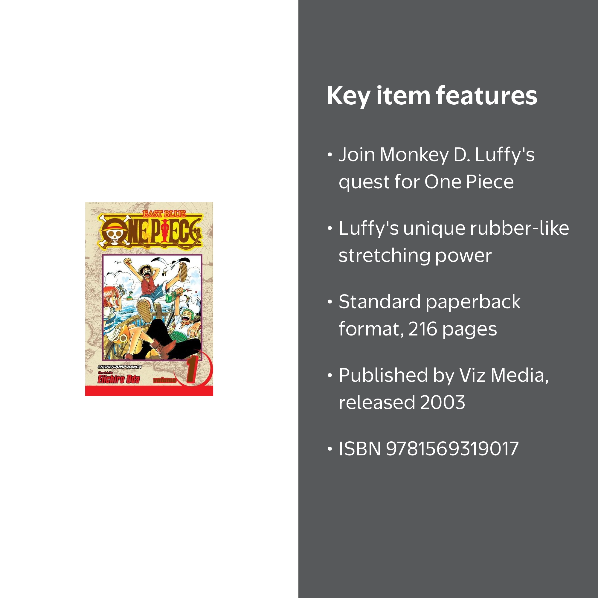Eiichiro Oda, One Piece, Vol. 1 Romance Dawn, Paperback - Walmart.com