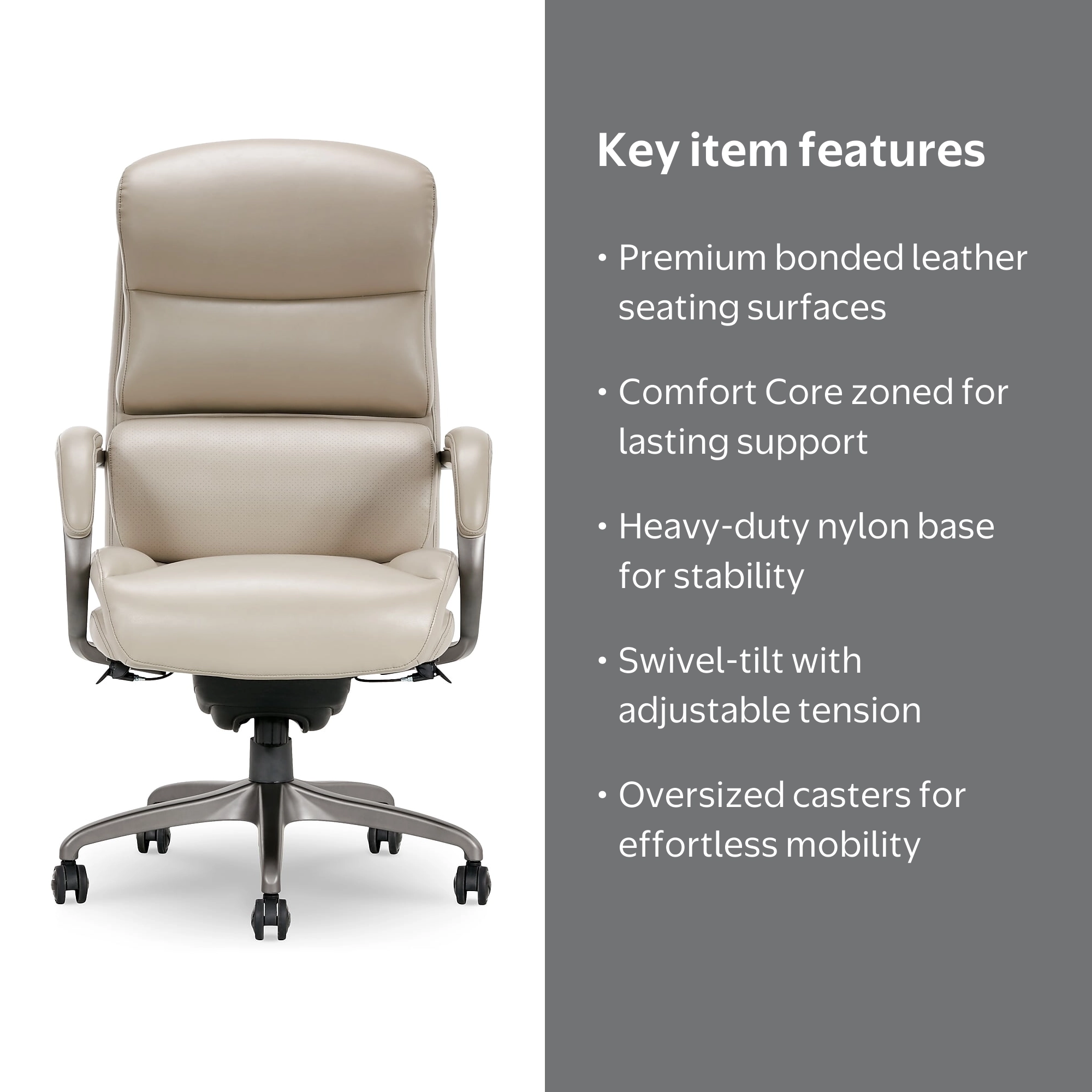 Beige Leather Desk Chair | Office storage for providers - Walmart