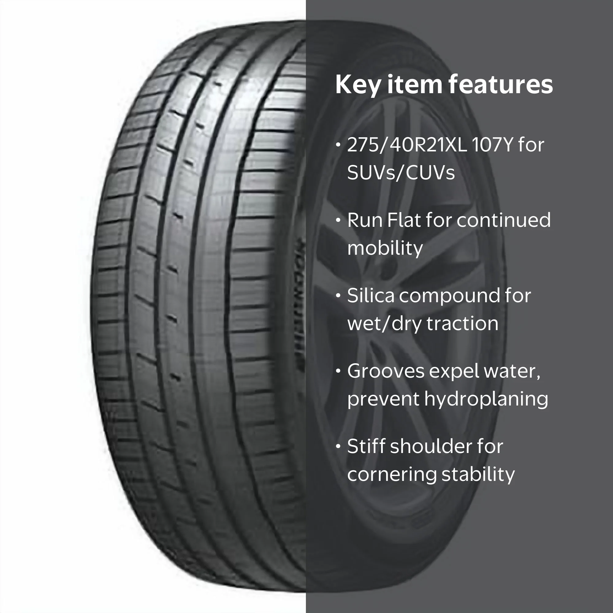 Hankook Ventus S1 evo3 SUV Summer Tire, 275/40R21 107Y XL, High