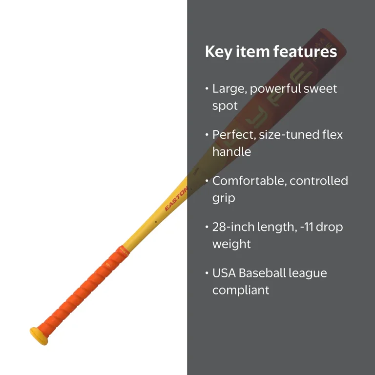 Easton Hype Fire USA Youth Baseball Bat | 28-inch | -11 - Walmart.com