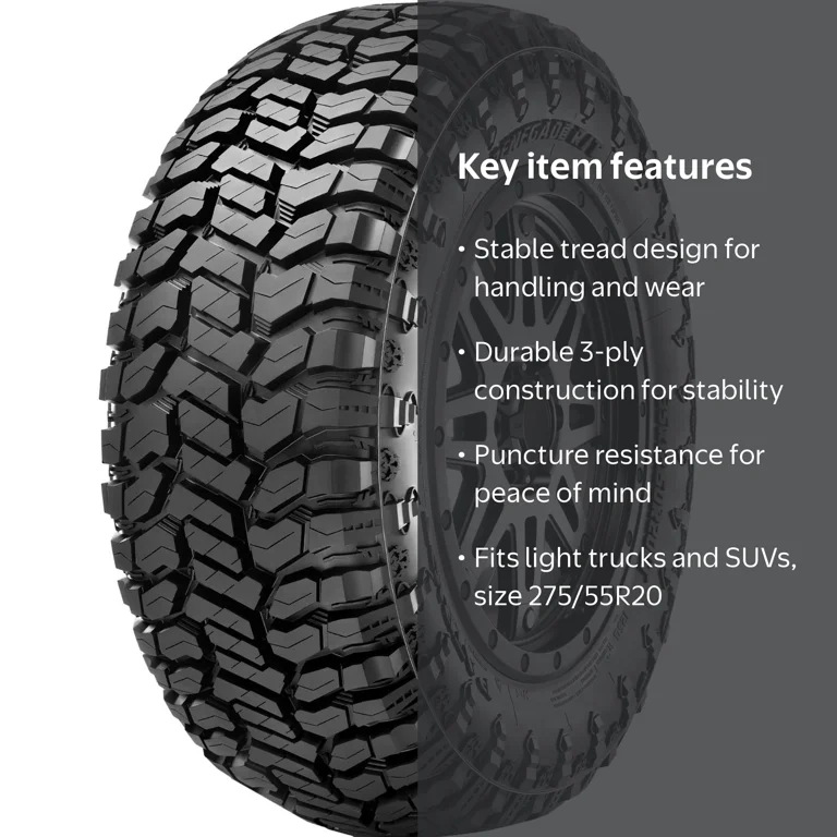 Radar Renegade R/T 275/55R20 117T XL Light Truck Tire - Rugged