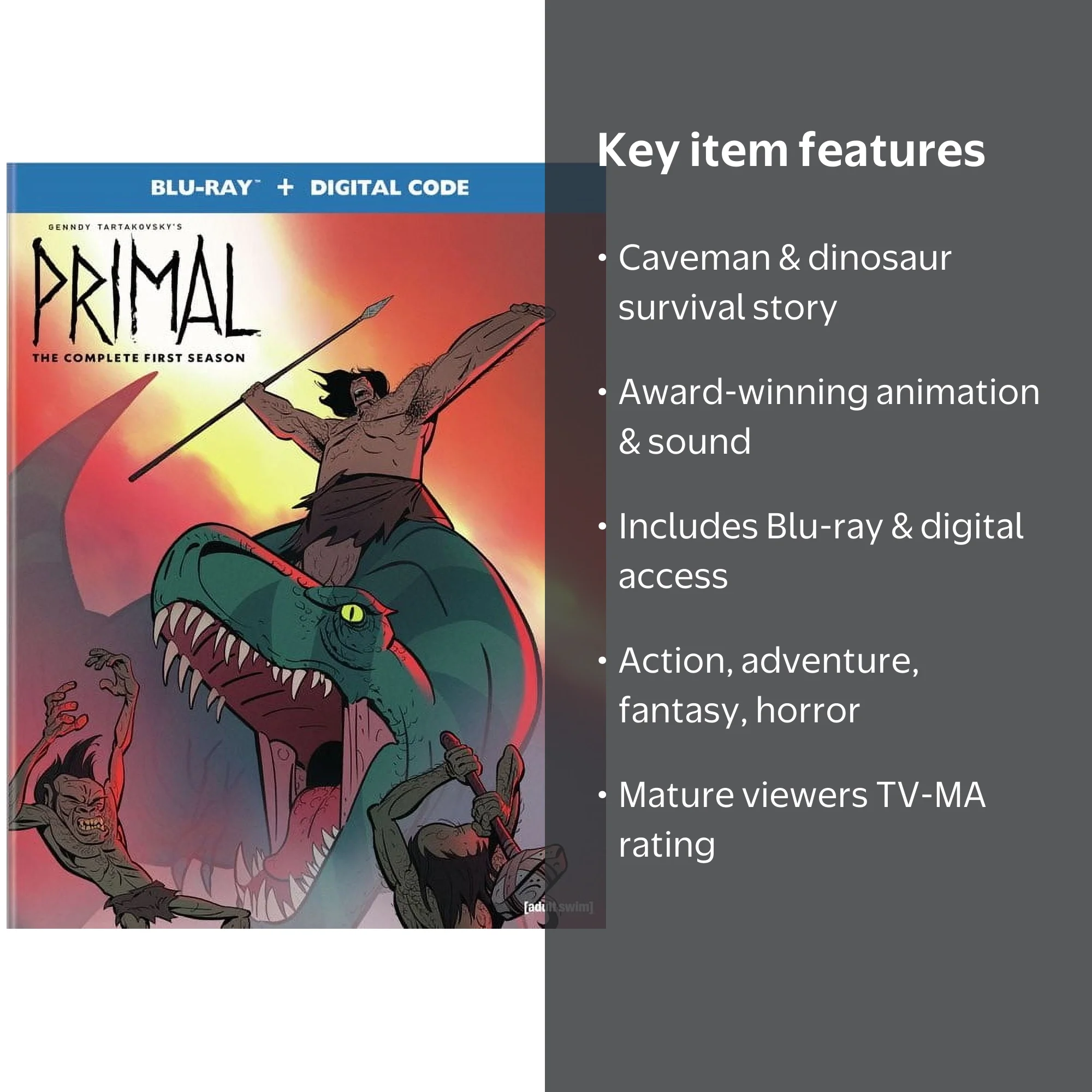 Genndy Tartakovsky's Primal: Season 1 (Blu-ray + Digital Copy