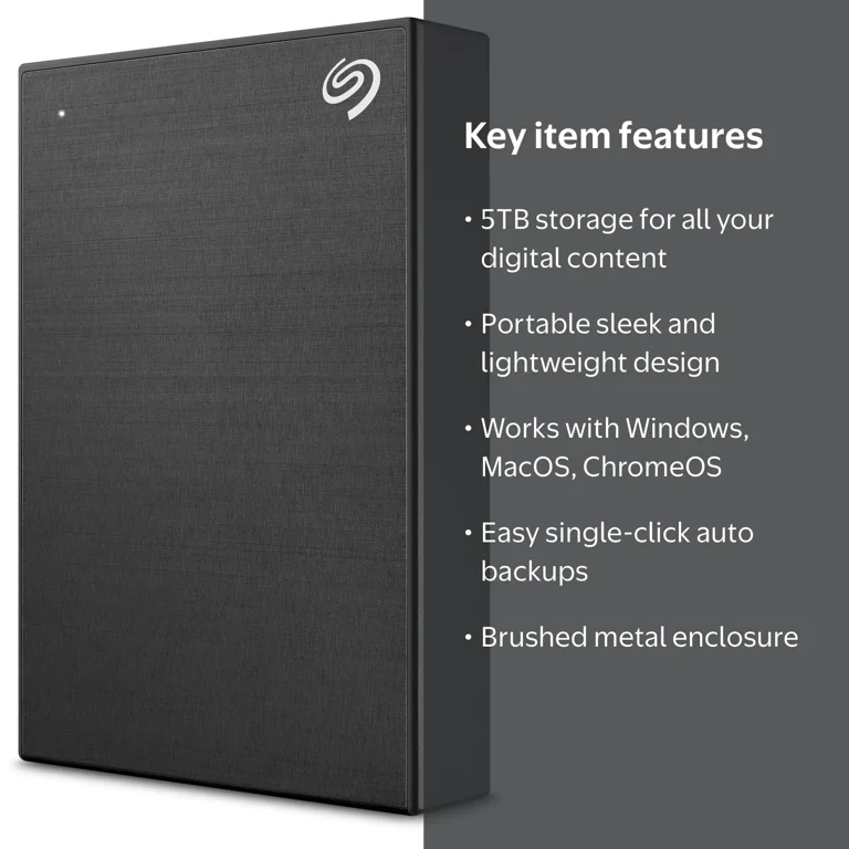 Seagate, External Portable Hard Drive, 5TB, USB 3.0 Black