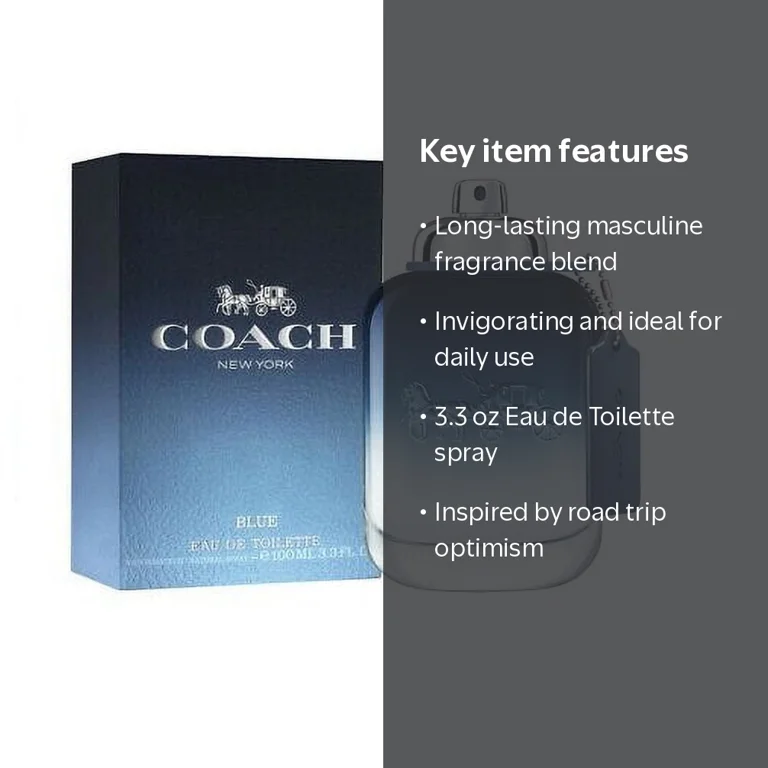 Coach, Eau de Toilette Spray for Men, 3.3 oz, Aromatic Lime Coach, Eau de Toilette Spray for Men, 3.3 oz, Aromatic Lime
