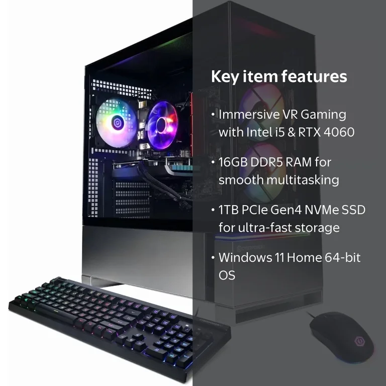 CyberPowerPC Gamer Xtreme VR Gaming PC, Intel Core i5-13400F 2.5