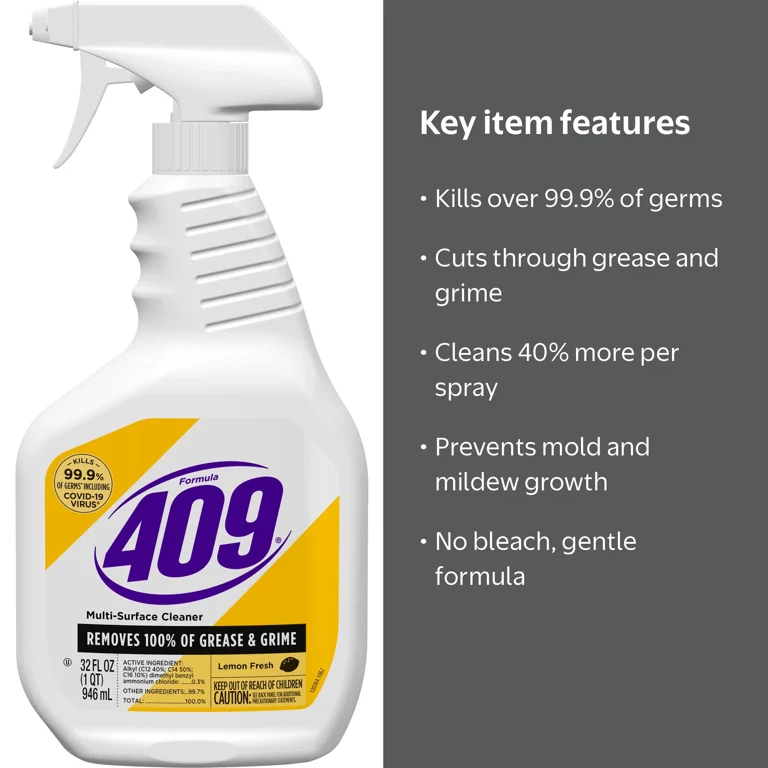 Formula 409, Multi-Surface Cleaner Spray, 32 fl oz, Lemon Fresh