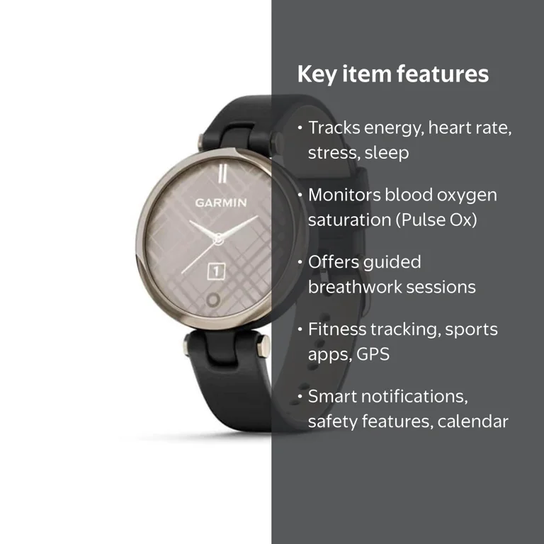 Garmin Lily Smartwatch - Stylish Fitness Tracker with GPS, Cream