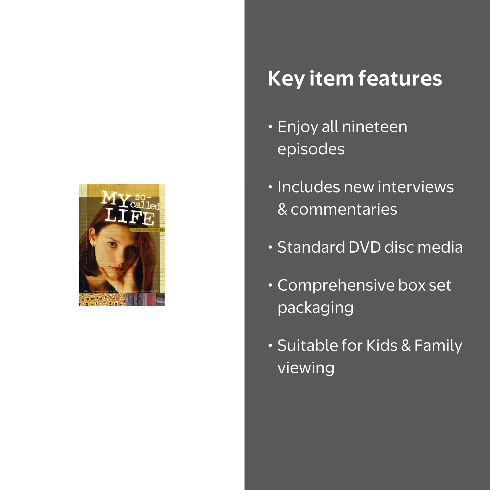 My So-Called Life: The Complete Series (DVD), Shout Factory, Kids