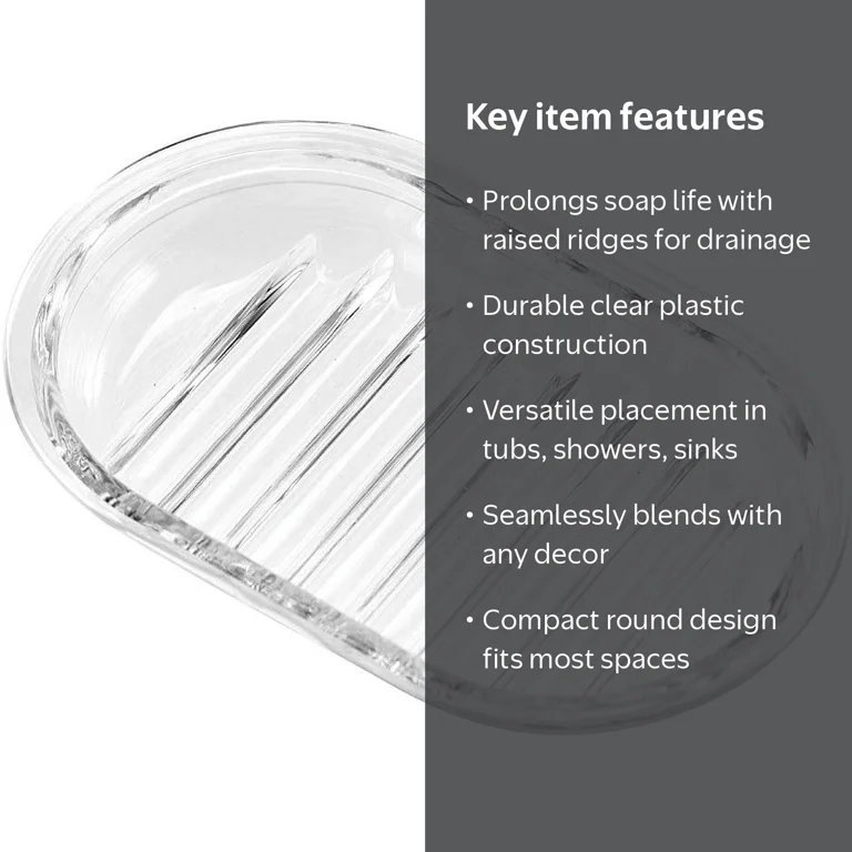 InterDesign, Plastic Soap Holder, Round, 3.5