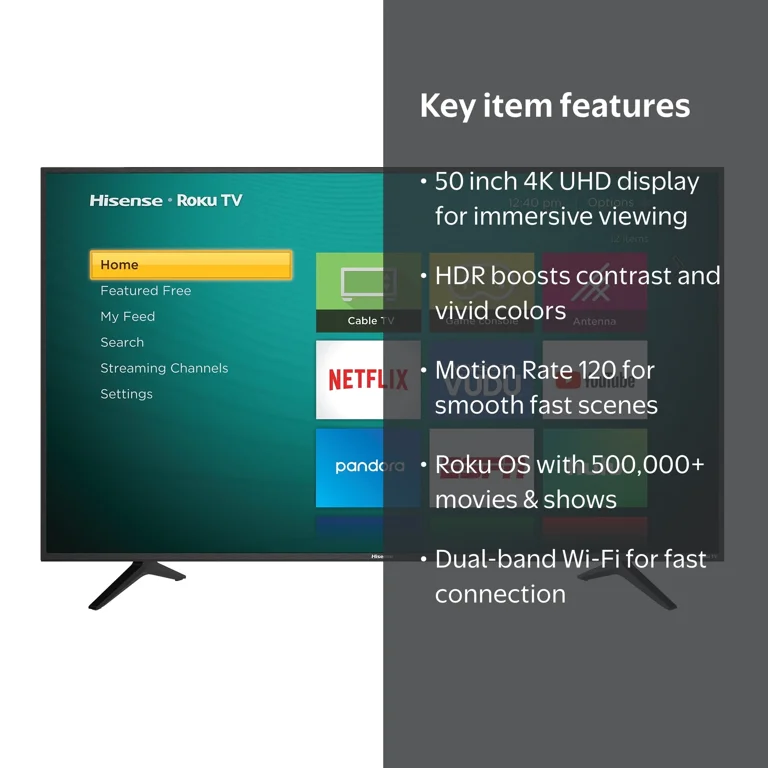 Hisense 50 Inch Roku 4k Tv - Walmart.com