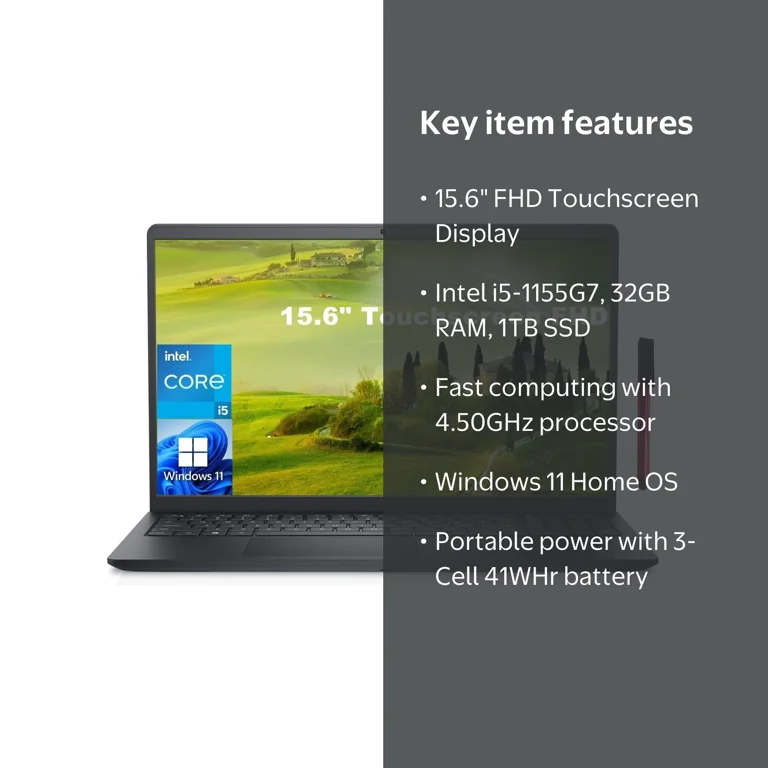 Dell Inspiron 15 3000 Touchscreen FHD Business Laptop, Intel i5