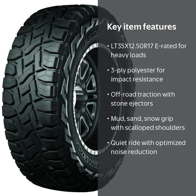 Toyo Open Country RT Aggressive All Terrain Tire, Size 35x12.50R17